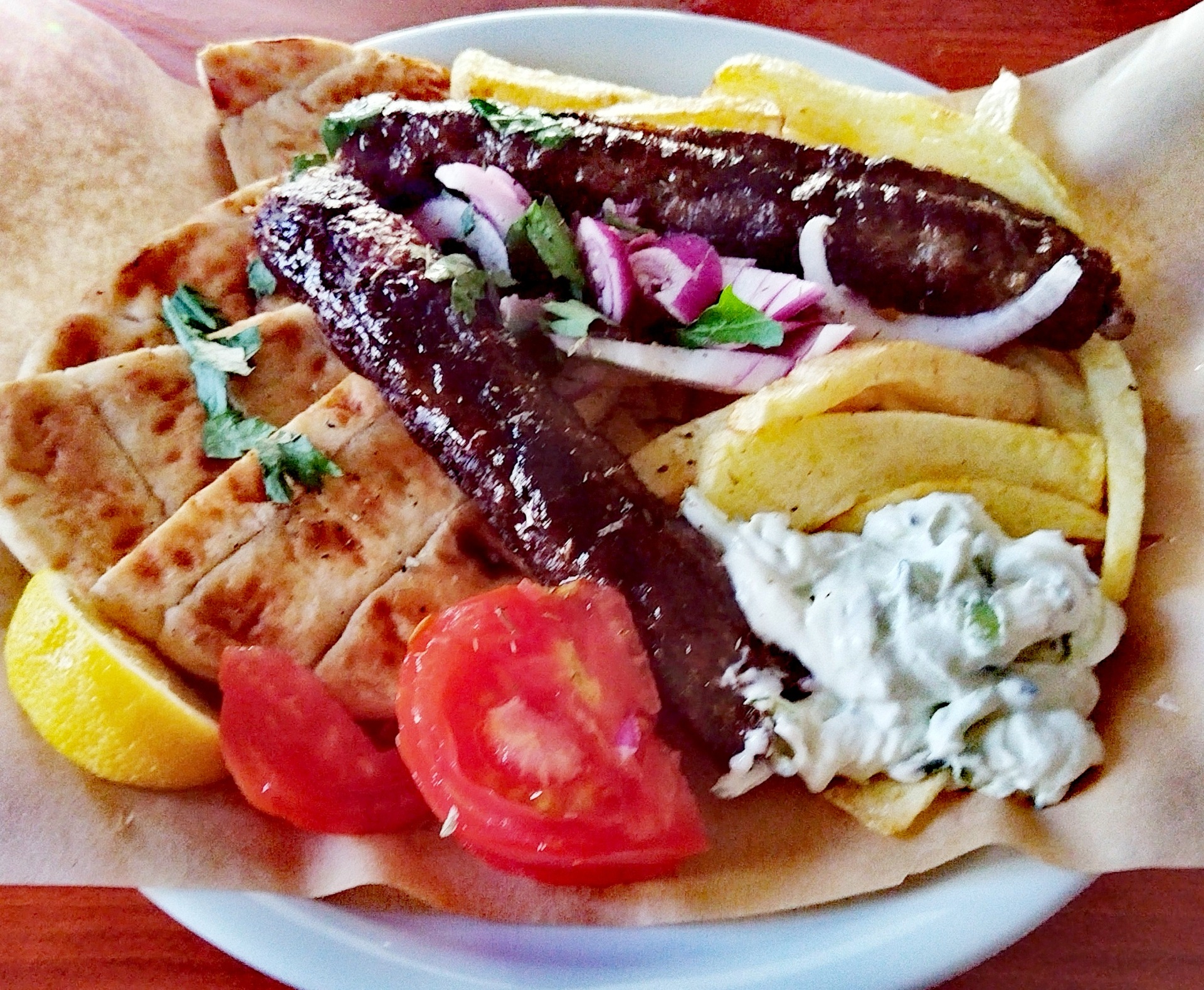 KEMBAP. ,Beef, Pork , lamb, portion with chips,,,,,,,,8.00€,,,Βόιο , χοιρινό, αρνίσιο, μερδα με πατάτες,,,